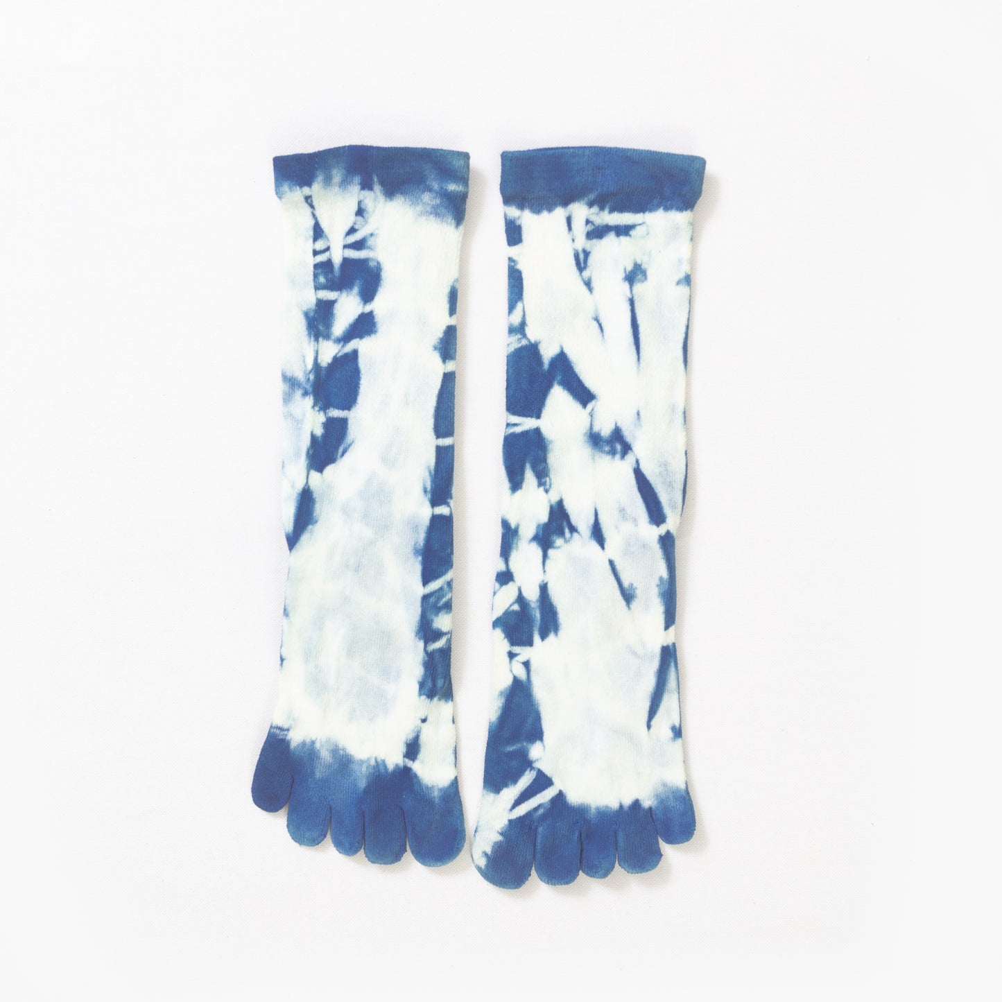 5本指琉球藍染めソックス